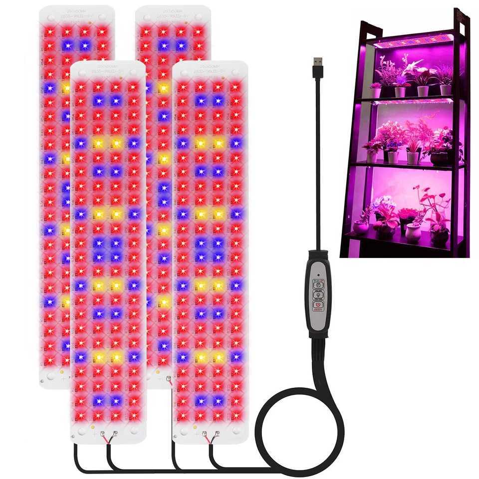Full Spectrum Plant Grow Lights LED Sunlight Panel Grow Lamp with Timer Dimmable for Indoor Plants Under Cabinet Growing LampsXJ250526