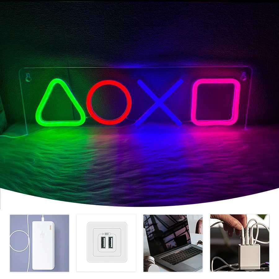 Game Symbol Neon Sign LED Color Symbol Icon Used for Game Studio Business Bedroom Club Bar Man Cave Art Decor. W250526