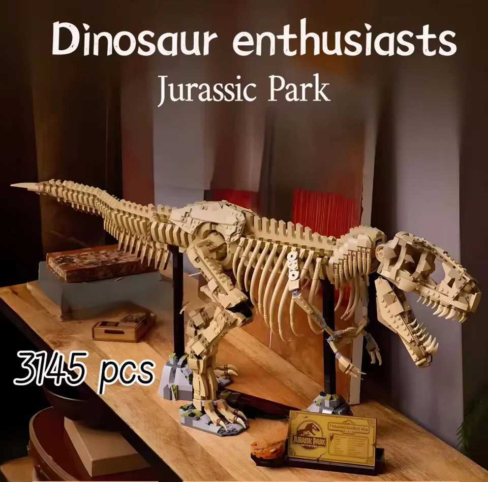 New 3145pcs 76968 Dinosaur T-Rex Fossils Tyrannosaurus Rex Building Blocks Dinosaur World Park Toys for Kids Boys Birthday Gifts M250526