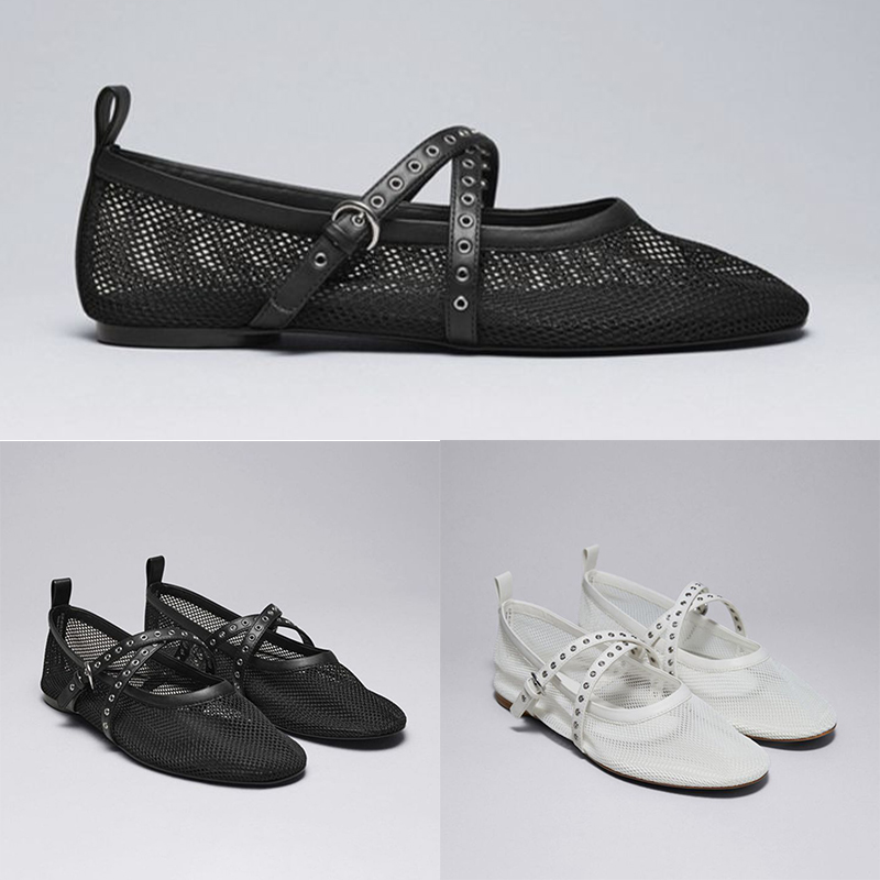 free shipping ballet flats designer heels loafers womens sandals luxury shoes summer elegant leather ballerina daily comfort mesh breathable dress sho