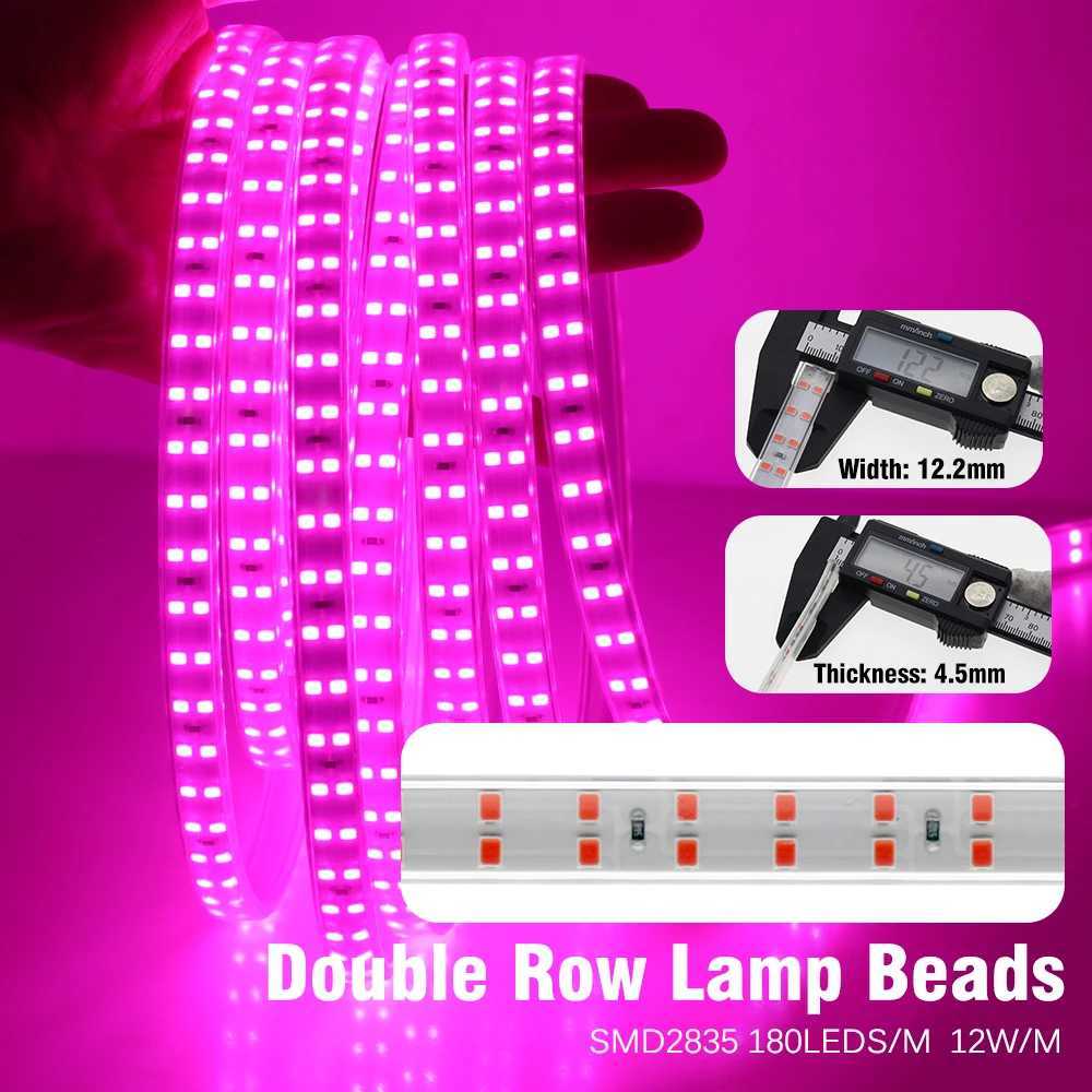 LED Grow Strip Full Spectrum Double Row Lamp Beads LED Grow Light AC220V Phyto Lamp For Plants Flowers Greenhouses HydroponicXJ250526