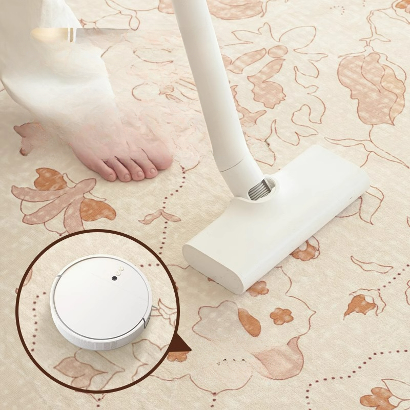 Carpet, Living Room, Persian Cream Style, No Wash, Erasable, High-end, Waterproof, Stain Resistant, Dirt Resistant, Bedroom Floor Mat