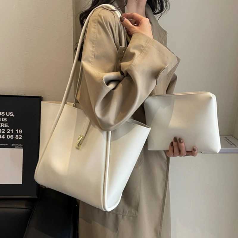 Branded Designer Shoulder Tote Bags For Women Soft PU Leather 2-IN-1 Big Capacity Shopper Tote Set 2025 Luxury Designer Handbags XJ2520526