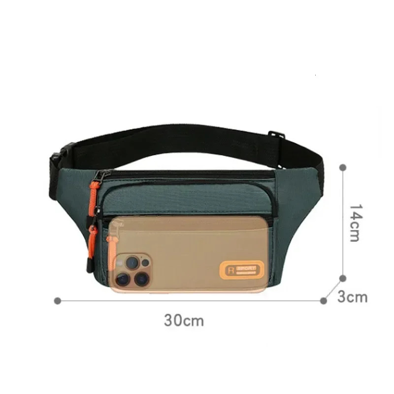 Multifunctional Mens Waist Bag Waterproof Running Chest Bag Phone Pouch Unisex Crossbody Bag Men Waist Packs Hip Belt Bags 250526