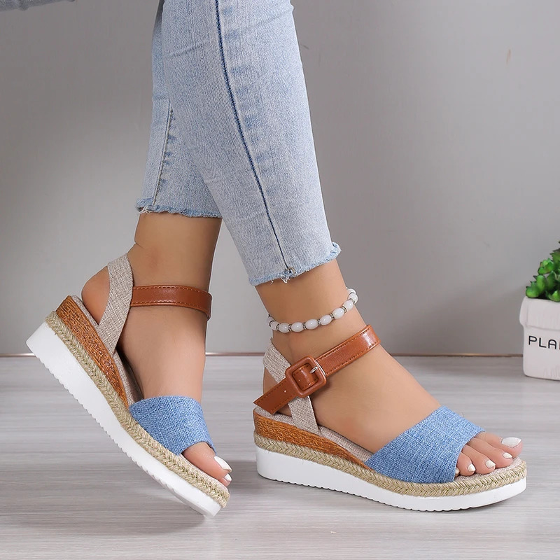 Shoes Sandals Women Summer Fashion Wedge Ladies Party Womens Plus Size Footwear Female 250526