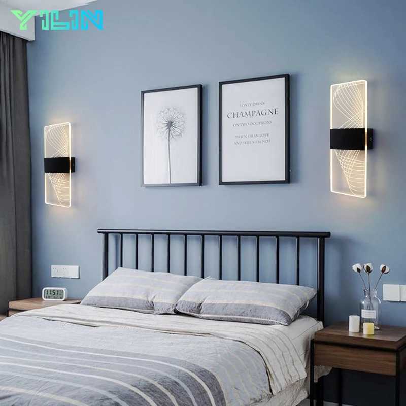 Indoor Acrylic Wall Lamp 6W Modern LED Wall Light Nordic Sconce Lamps Balcony Aisle Bedside Lights For Home Decoration AC85-265VXJ250526