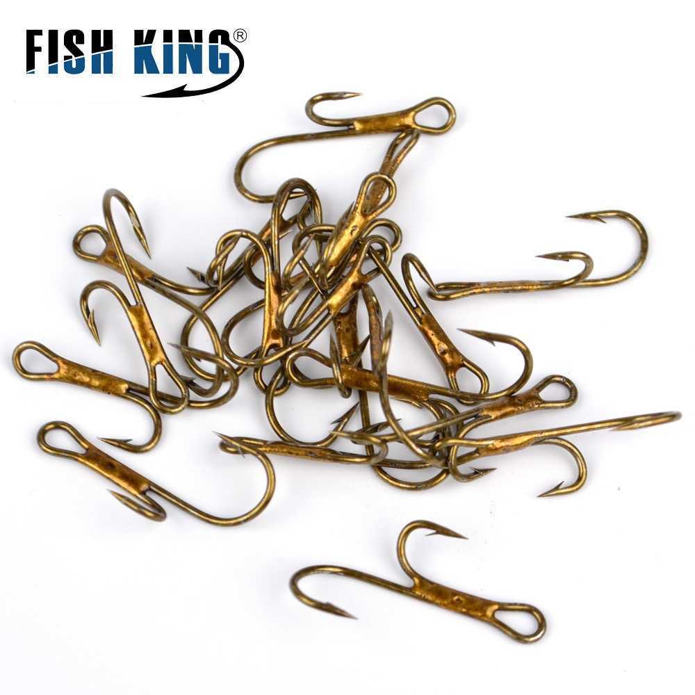 20pcs Double Fishing Hook High Carbon Steel Golden Barbed Hook 1# 2# 4# 6# 8# Pike Trout Perch Ringed Zander Fishhooks Z250402