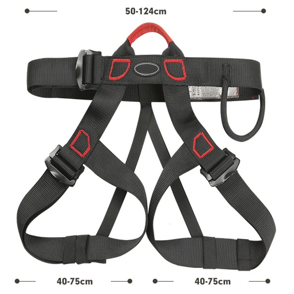 Outdoor Rock Climbing Harness Professional Sports Harnesses Waist Support Half Body Safety Belt Aerial Survival Mountain Tools 250611