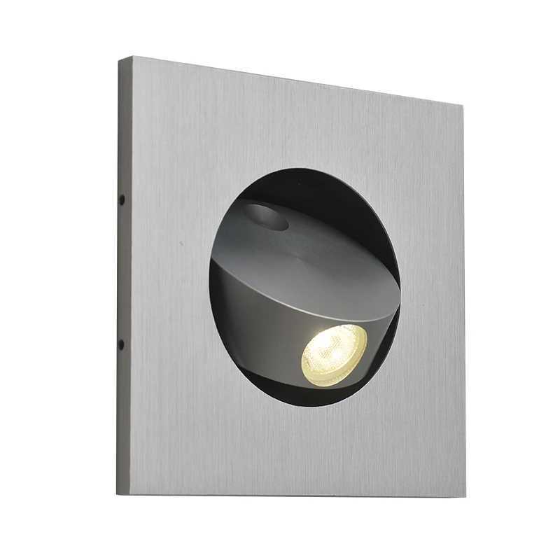 Modern LED Embedded Wall Lamp 3W 350 Rotation Bedside Sconce Bedroom Reading Hidden Decor Stair Wall Lighting Fixture AC85-265VXJ250526