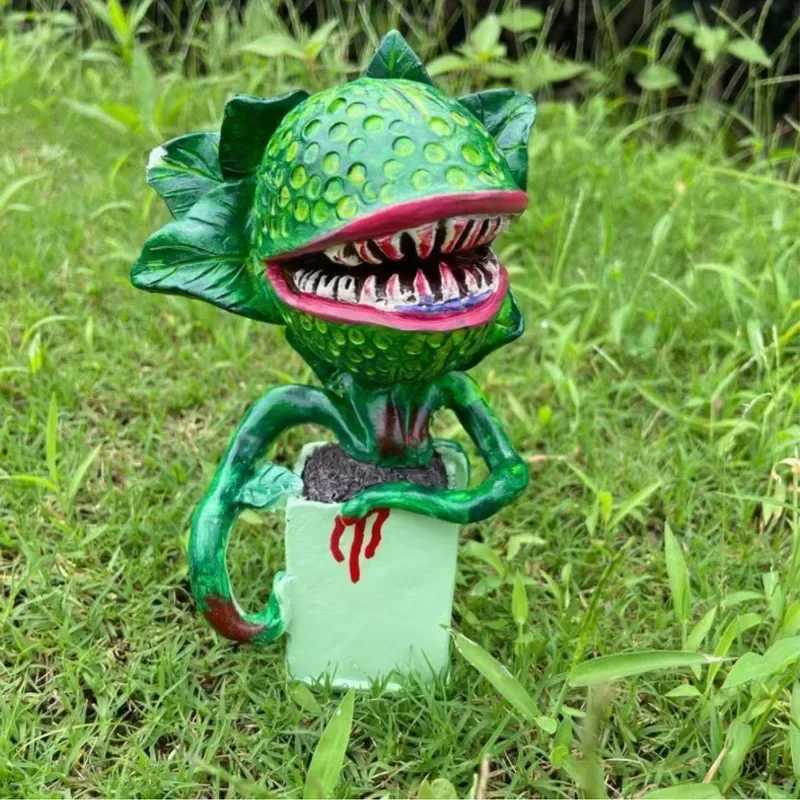 Cannibal Flower Resin Crafts Ornament Decorations Halloween Horror Decor Garden Carnivorous Plant Crafts Home LandscapesT25052726