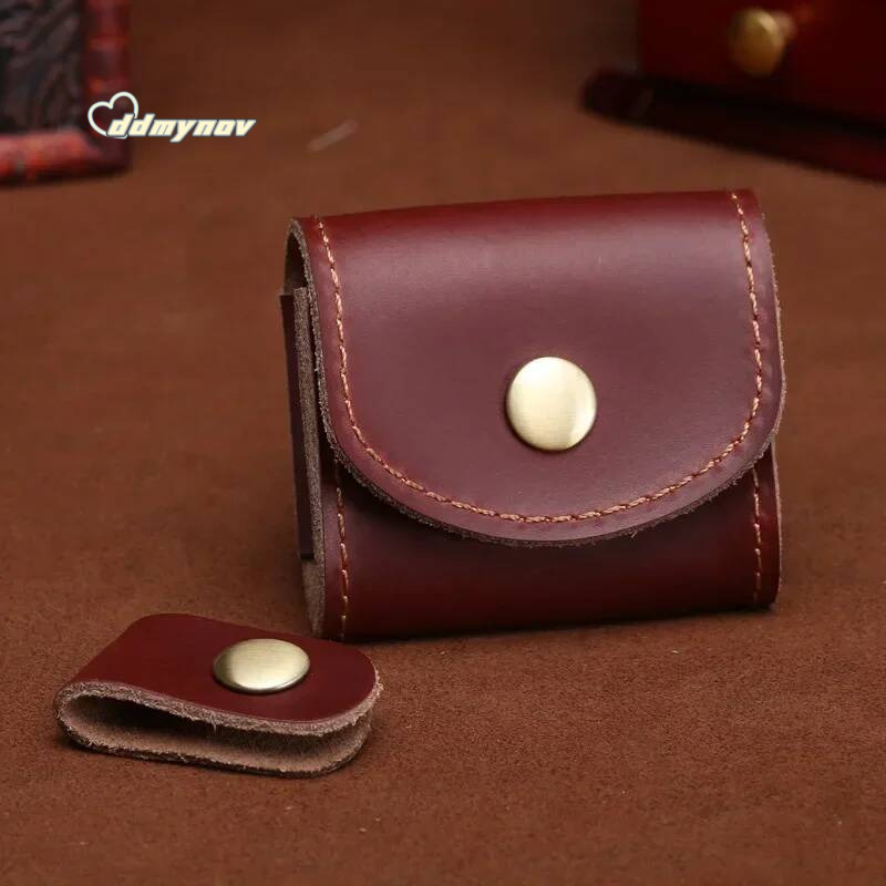Mini Fashion Purse Vintage Men Women Genuine Leather Wallet Multifunctional Female Small Coin Bag Key Pocket Wallets ddmynov