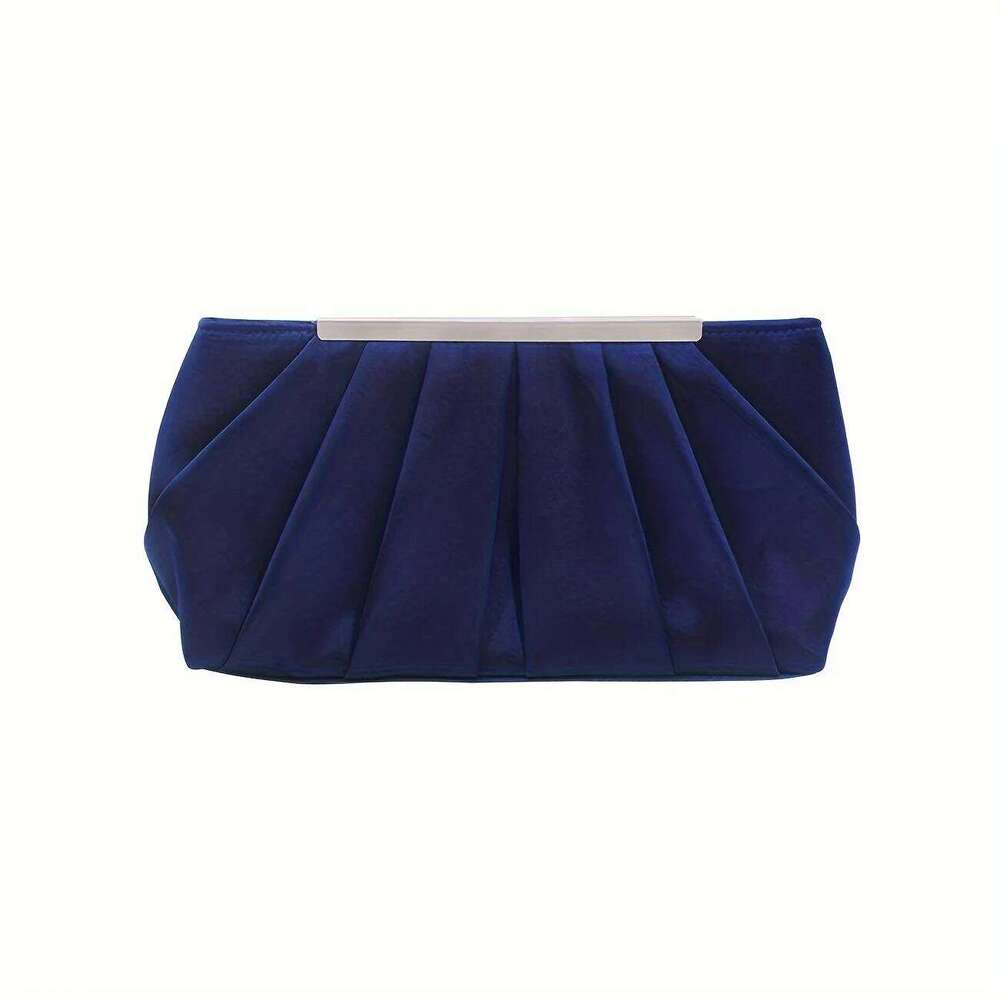 Women's Bags Designer European American Pleated Silk Polyester Dinner Simple And Generous Hand Bag, Large Capacity Ladies Bag