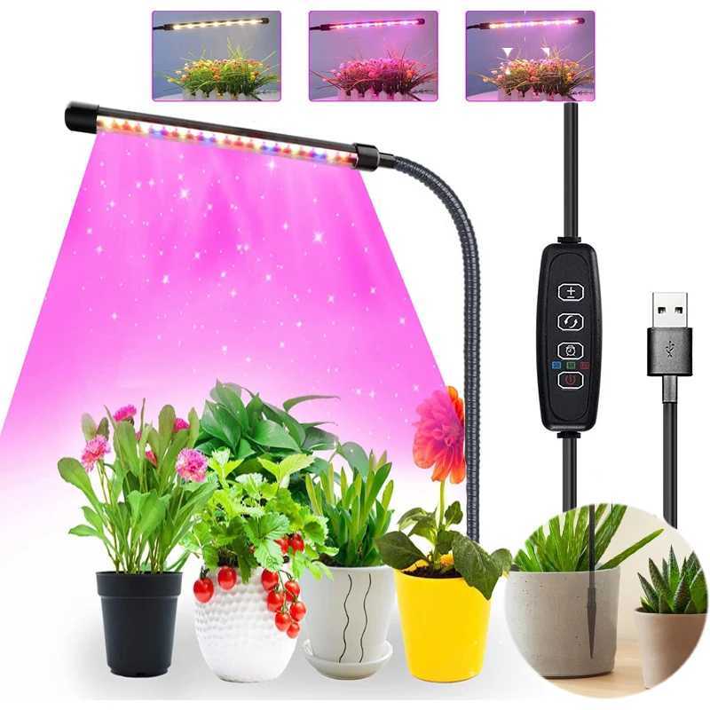 1PC USB 5V Plant Lights Grow Lamp Full Spectrum Insertion Type Grow Light LED Home Indoor Flower Seedling Phyto LampXJ250526