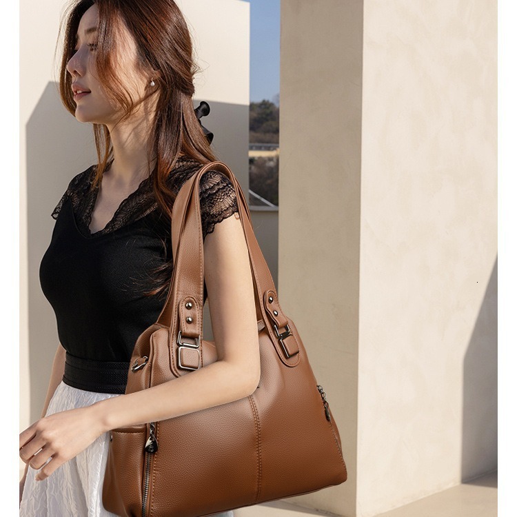 Free Shipping Designer Bag Women's New Shoulder Bag 2025 Fashionable Middle-aged Mother's Bag Large Capacity Tote Crossbody Bag Large Shoppi