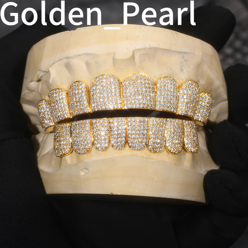 Custom Made Personalized VVS Moissanite Diamond Dental Grills 14K 18K Gold Silver Iced Grillz Teeth Hip Hop Body Jewelry for Men