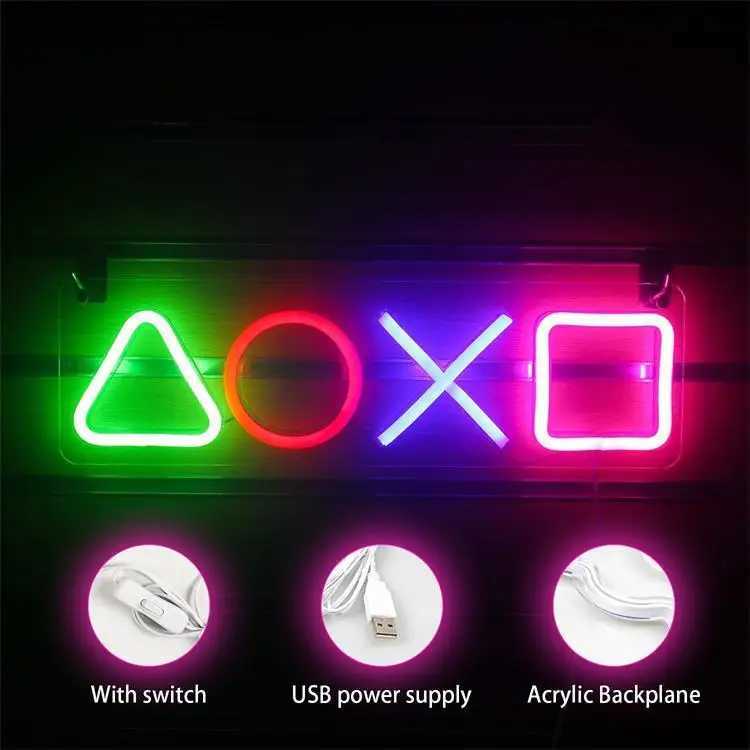 Neon Sign Custom Game Icon Light for Wall Hanging Atmosphere Playstation Lamp LED Colorful Lighting Room Bar Club Player Decor W250526