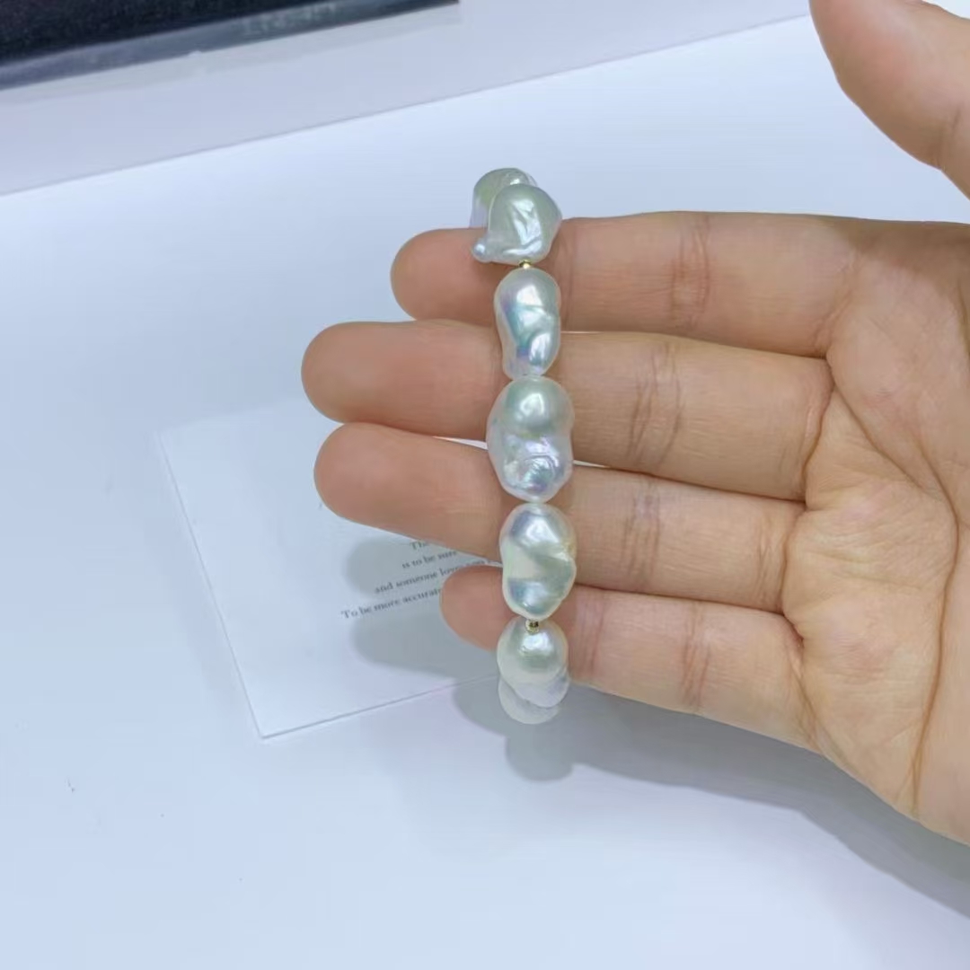 Elegant Ladies' Pearls Necklace with Adjustable Clasp & Rhodium Finish for All Occasions