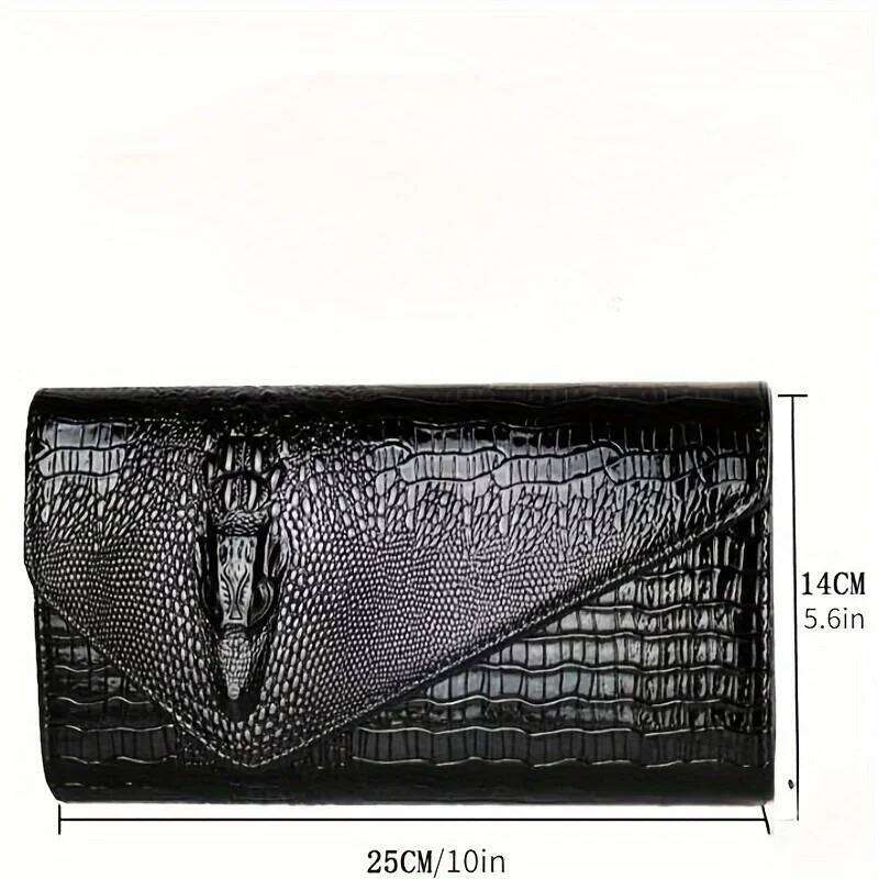 Women's Bags Designer Women's Stylish Clutch Large Capacity Crocodile Print Crossbody Shoulder Bag