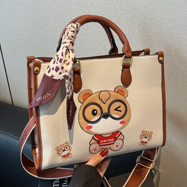 2025 Summer New Color-Block Large Capacity Tote Fashionable Women's Shoulder Crossbody Bag