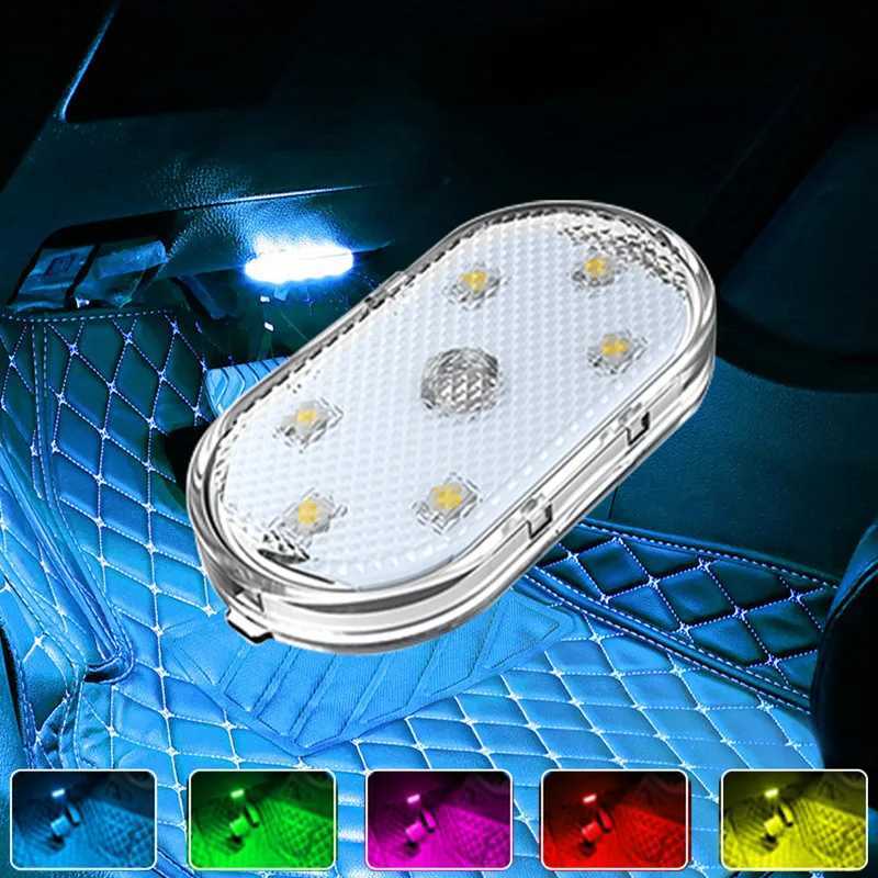 Car Interior Ambient Light USB Rechargeable Cabinet Light Room Decor RGB Lights Atmosphere LED Lamp Magnet Wireless Light W250526