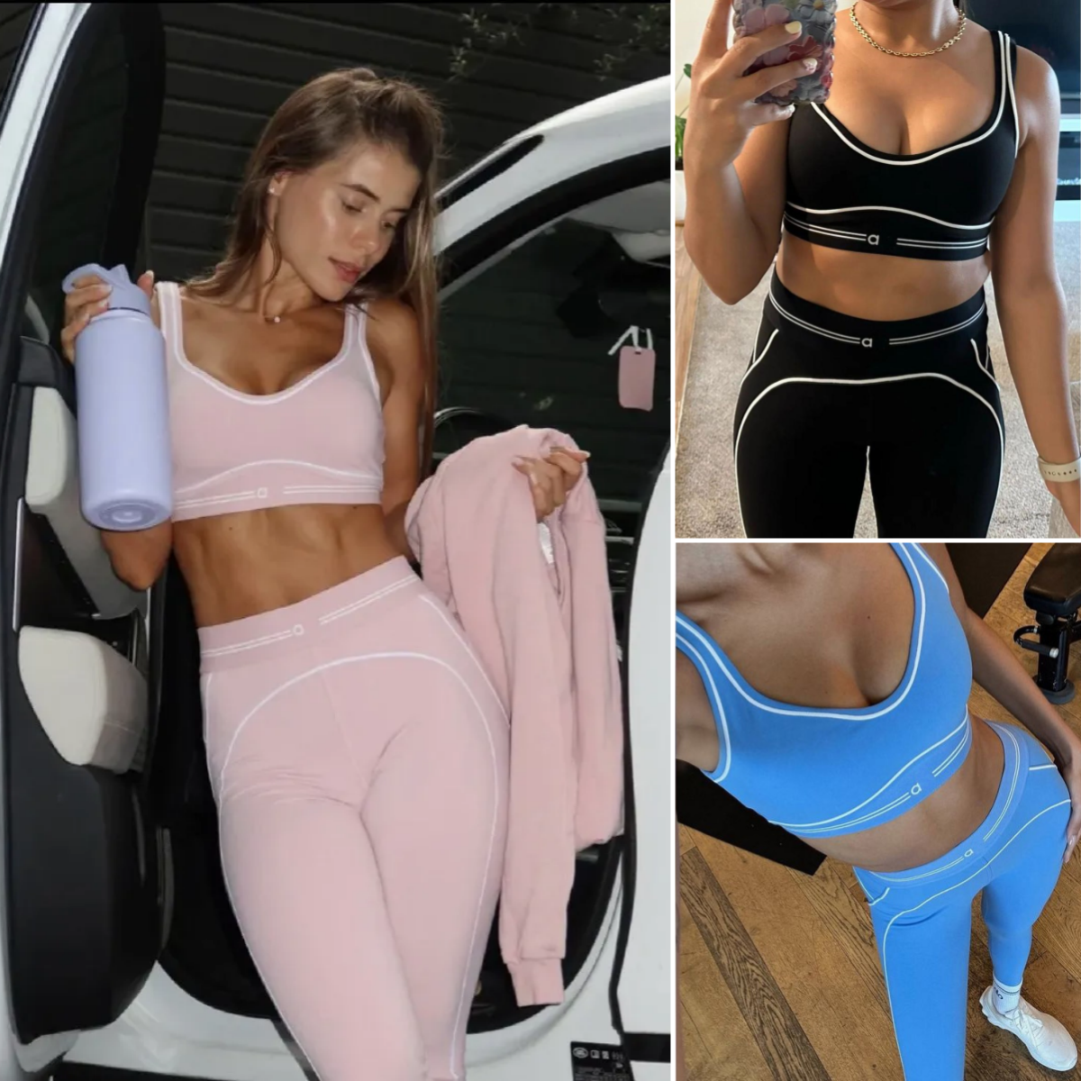 5A quality Yoga Womens Sports Set High Waist Seamless Tight Pants Cushioned Elastic Fitness Underwear set Fitness Gym Pilates Muse alosetly women clothes Suit
