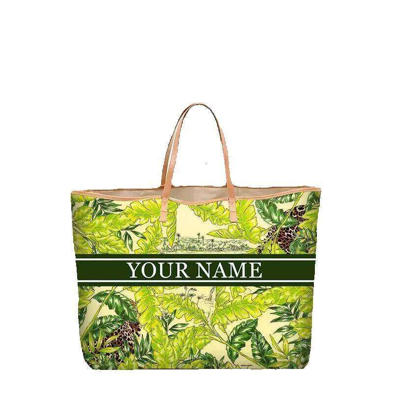 Designer Luxury Designer Luxury Customized Letter Design With Horizontal Stripe Personalized Printing Handbag Large Capacity Book Tote Women Commuter 