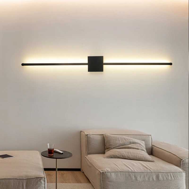 Wall Mounted Lighting Modern Minimalist Black Wall Lamp l-Shaped Aluminum Frame for Living Room Bedroom Hallway Home DecorXJ250526