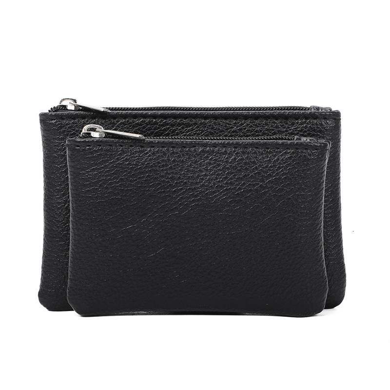 Fashion women s new solid color double layer fashion detachable change bag card key storage bag designer men fashion s fashion key bag