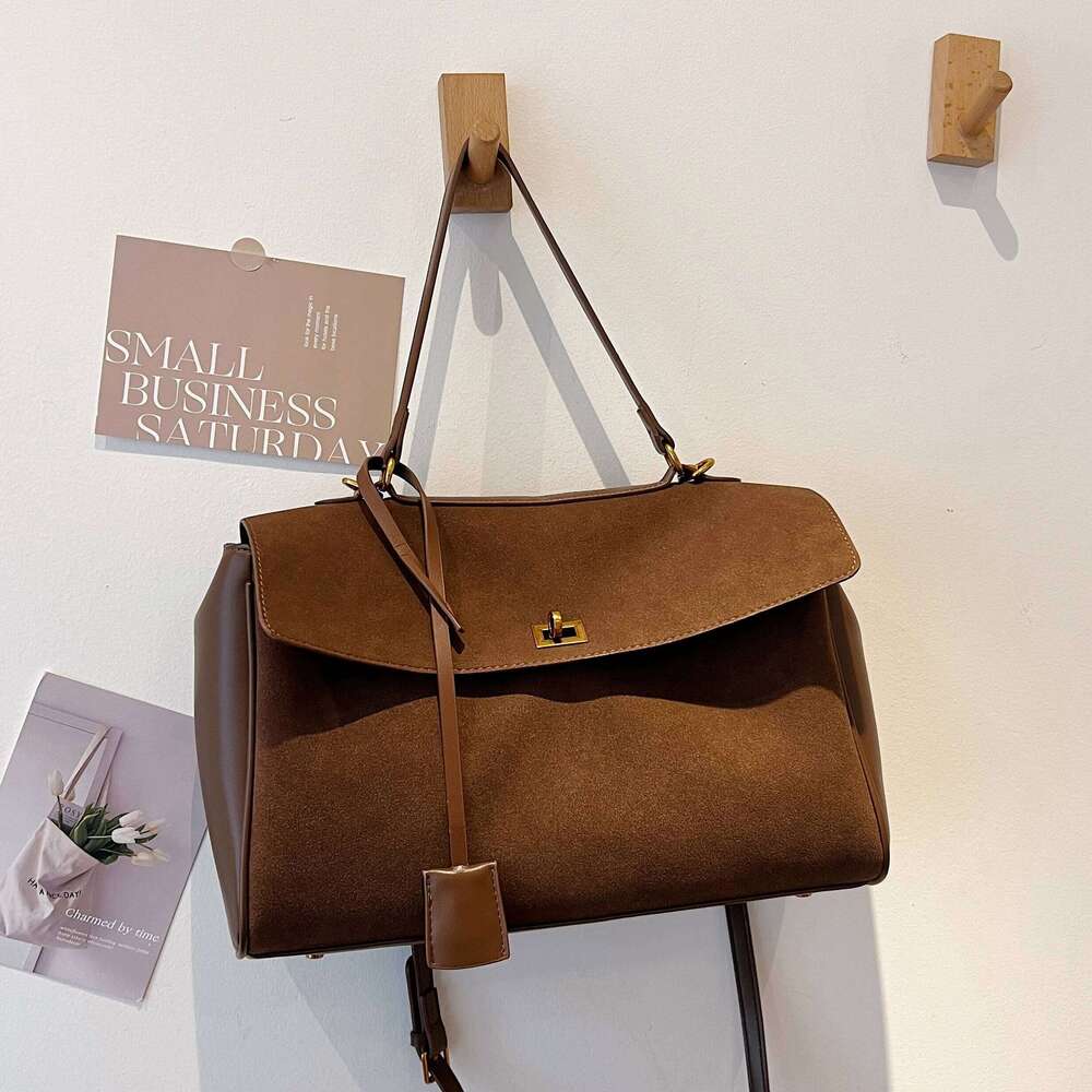 Women s Commuting Handbag Matte Leather Tote Bag Unisex Style Large Single Shoulder bag