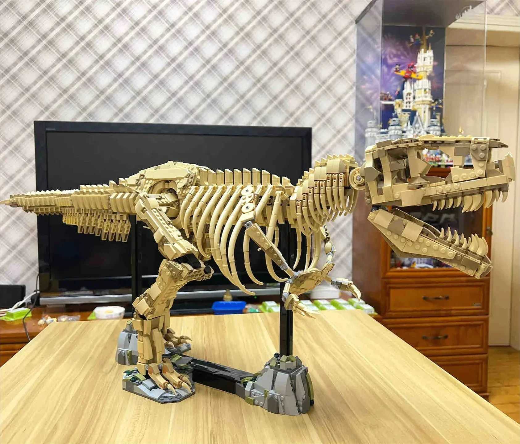 2025 New Creative Dinosaur T-Rex Fossils Tyrannosaurus Rex Building Blocks Dinosaur World Park Toys for Kids Boys Birthday Gifts M250526