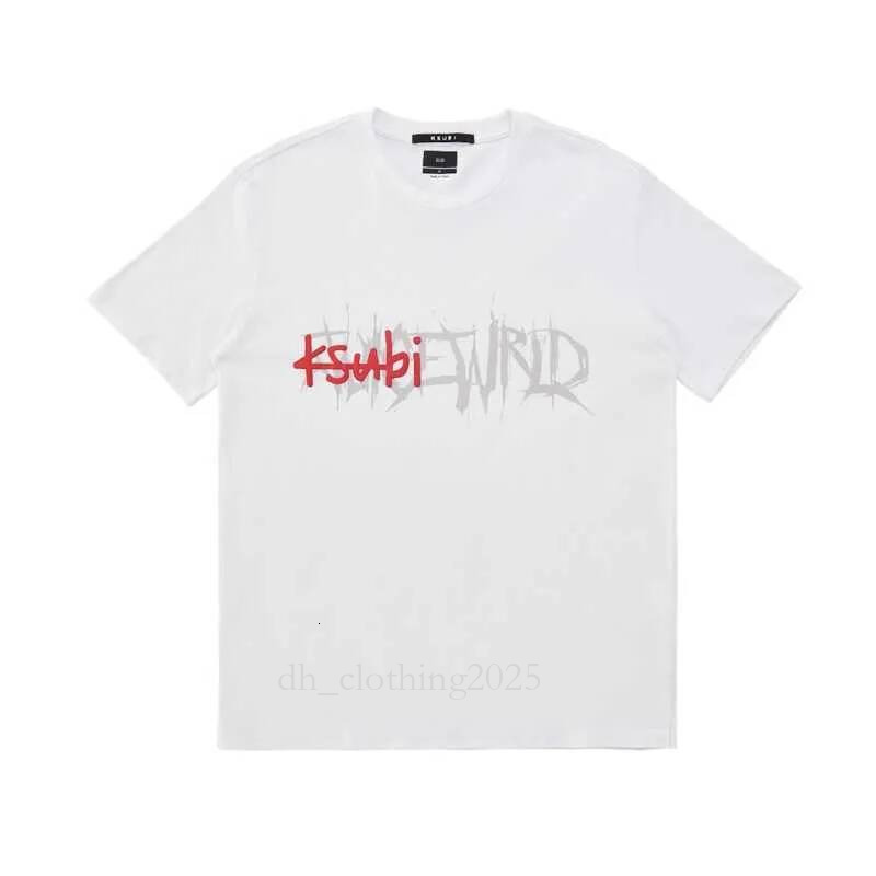 Ksubi Shirt Rap Hip Hop Designer Male Singer Ksubi Short American Retro Street Fashion Brand Short Sleeve T-Shirt Ksubi Jeans Breathable And Comfortable 42a