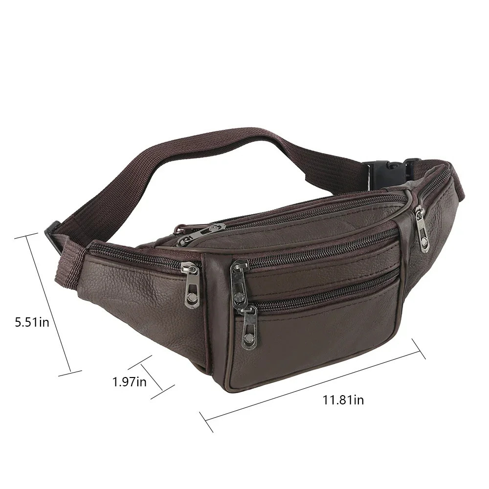 Fanny Packs for Women Men Fashion Waist Pack Belt Bag with 7 Zipper Pockets Belt Casual Hip Bum Bag for Travel Hiking Running 250526