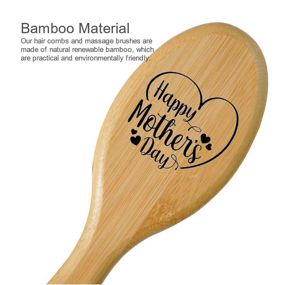 Personalized Wooden Hair Brush Customized Round Air Cushion Comb Massage Comb Mothers Day Gift Souvenir Girl Gift Birthday Gift R250526