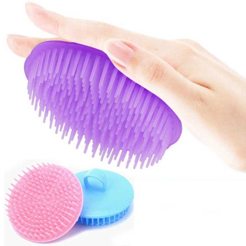 Soft Silicone Shampoo Brush Head Massage Brush Personal Care Bathroom Products Hair Washing Hair Scalp Massage Comb R250526