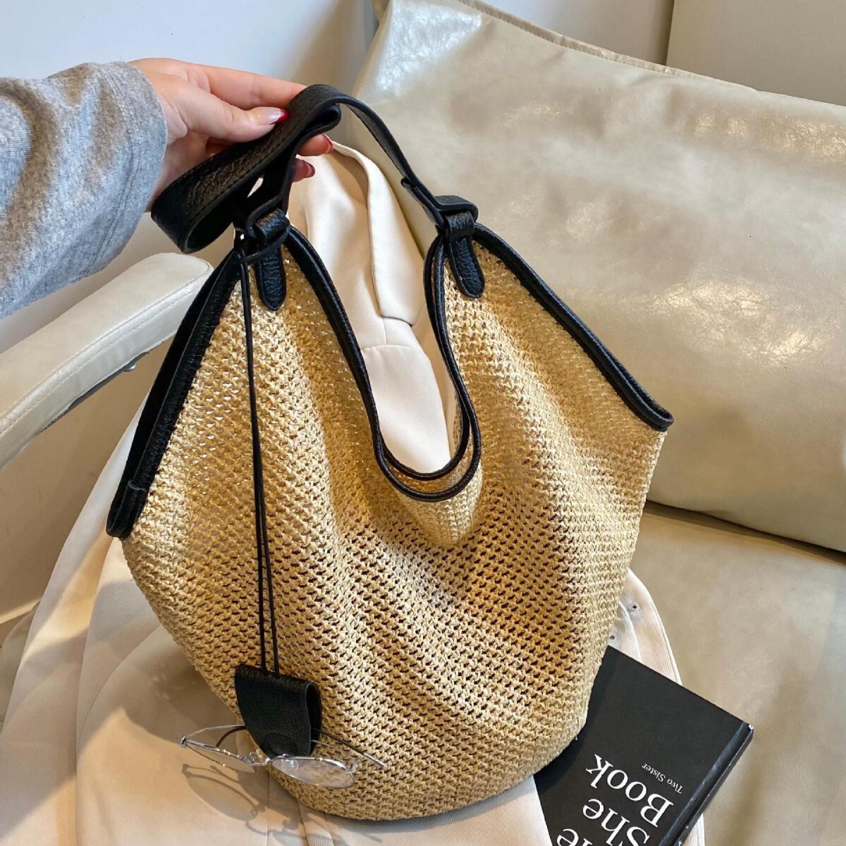 Free Shipping Designer Bag Women's Summer Handbag Fashionable Woven Shoulder Bag Casual Vacation Beach Bag Large Capacity Grass Woven Bag Vegetab