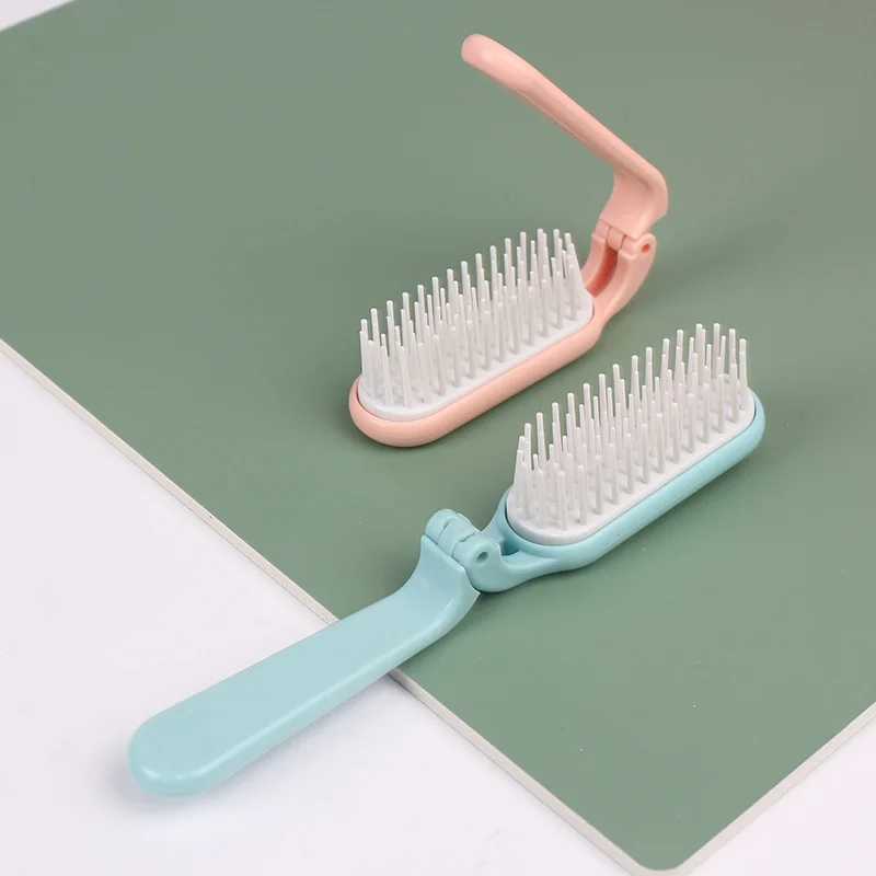 Foldable Hair Comb Portable Detangling Hair Brush Hair Brush Anti Static Head Massager Travel Combs R250526