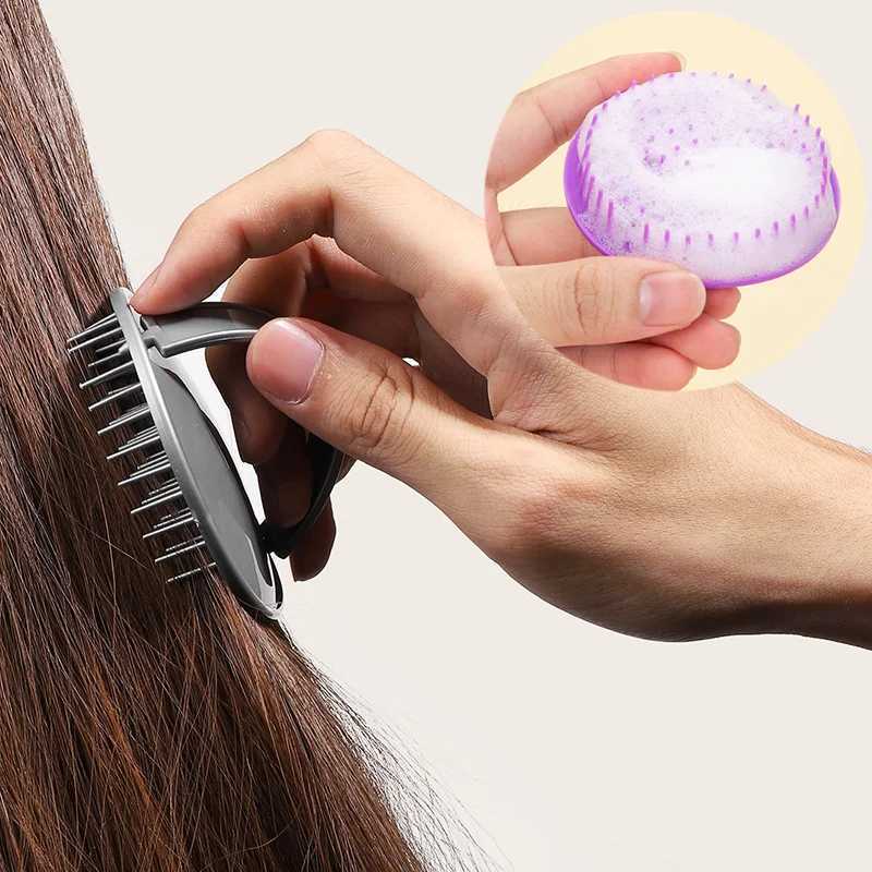 2pcs Head Shampoo Brush Head Massage Hair Washing Comb Scalp Body Shower Brush Care Hair Root Itching Hairbrush Home Salon Tools R250526
