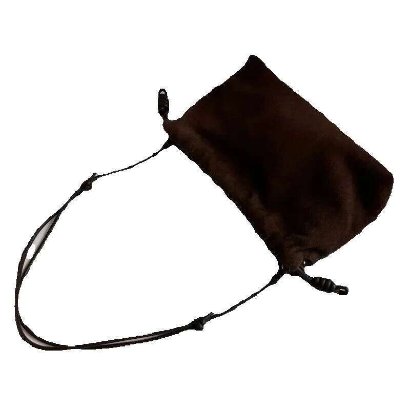 Designer Luxury Designer Luxury Retro Suede Cowhide Square For Women New Matte Drawstring Cloud Fashion Single Shoulder Crossbody Bag