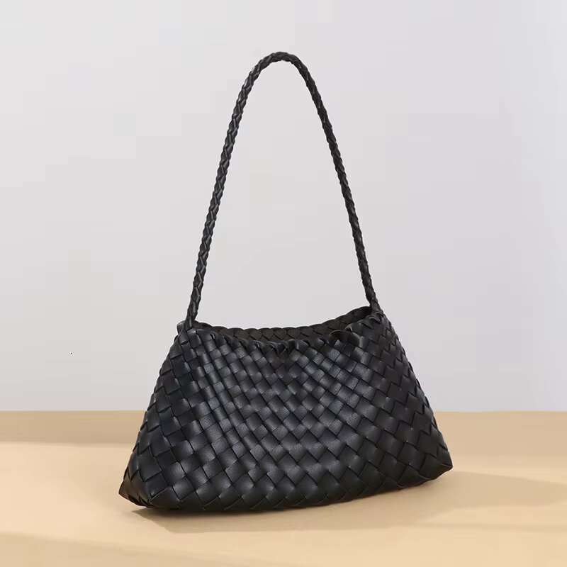 Women's handbag brand 2025 new diagonal French ins style handmade woven shoulder hand-held small square bag