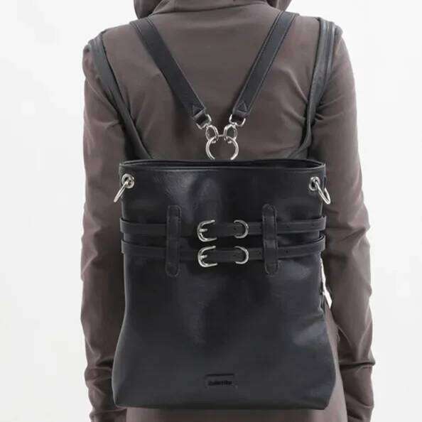 Women's Bags Designer Ladies' Fashion Y2k Spicy Girl Buckle Backpack With Large Capacity Retro Vintage Multi Functional Diagonal Cross Bag