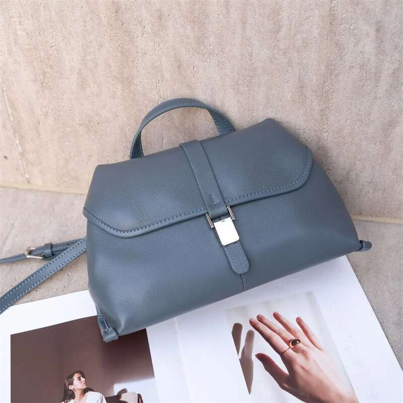 2025 New Real Cow Tote Bag Women Genuine Leather Handbag Solid Pattern Fashion Ladies Cowhide Shoulder Or Sling Bags