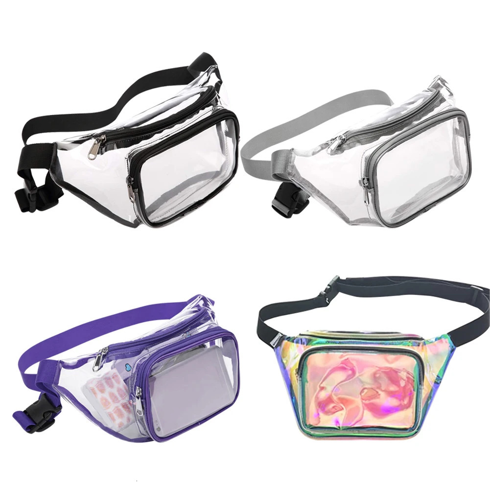 Clear Fanny Pack Stadium Approved Waist Packs for Women Men Waterproof Waist Bag Clear Purse Transparent Belt Bag for Concerts 250526