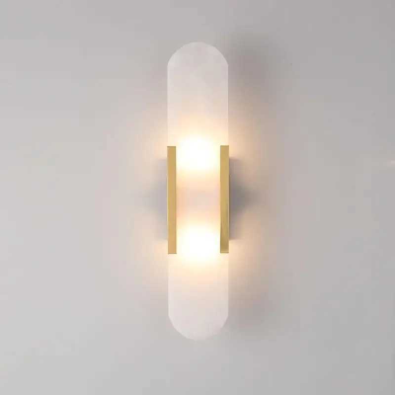 Nordic postmodern marble wall lamp for living room TV background bedroom study bedside wall lamp creative light luxury wall lampXJ250526