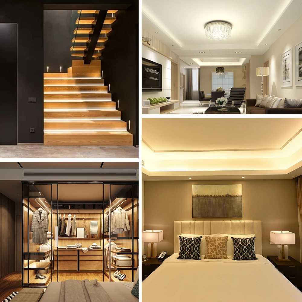 DC 5V 12V 24V COB LED Strip 320 384 480 528LEDs/m High Density Flexible COB LED Tape Light Bar 3MM 5MM 8MM PCB Linear Light W250701