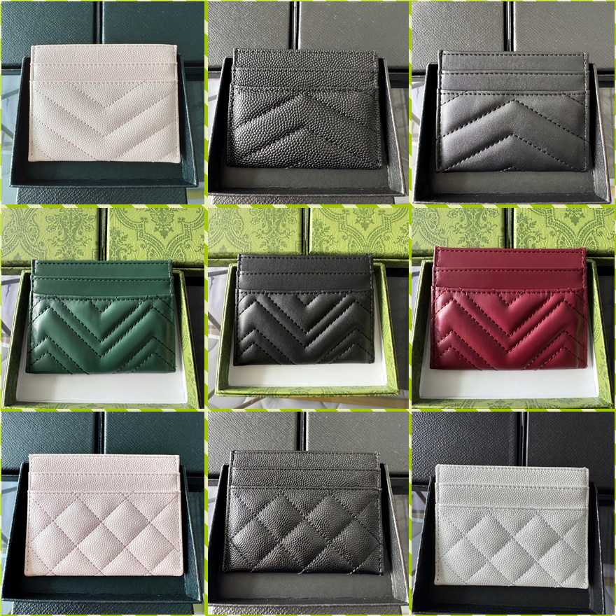 31 Styles Card Holder Women Wallet Designer Purses High quality Handbag Black Small Bag Genuine Leather Mini Brand Bags Luxury Wallets Woman Cardholders With box