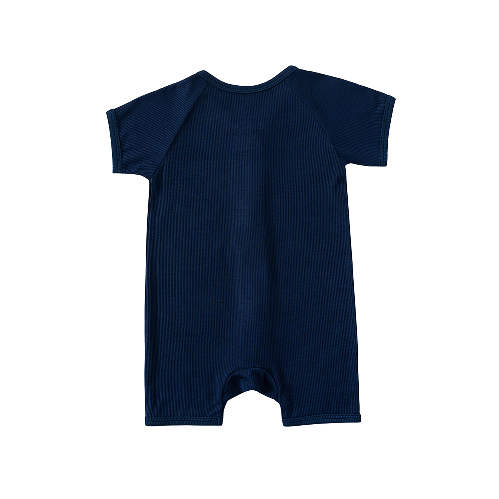 New Design Short Sleeve Zipper Clothing High Quality Threaded Plain Summer Newborn Bodysuits