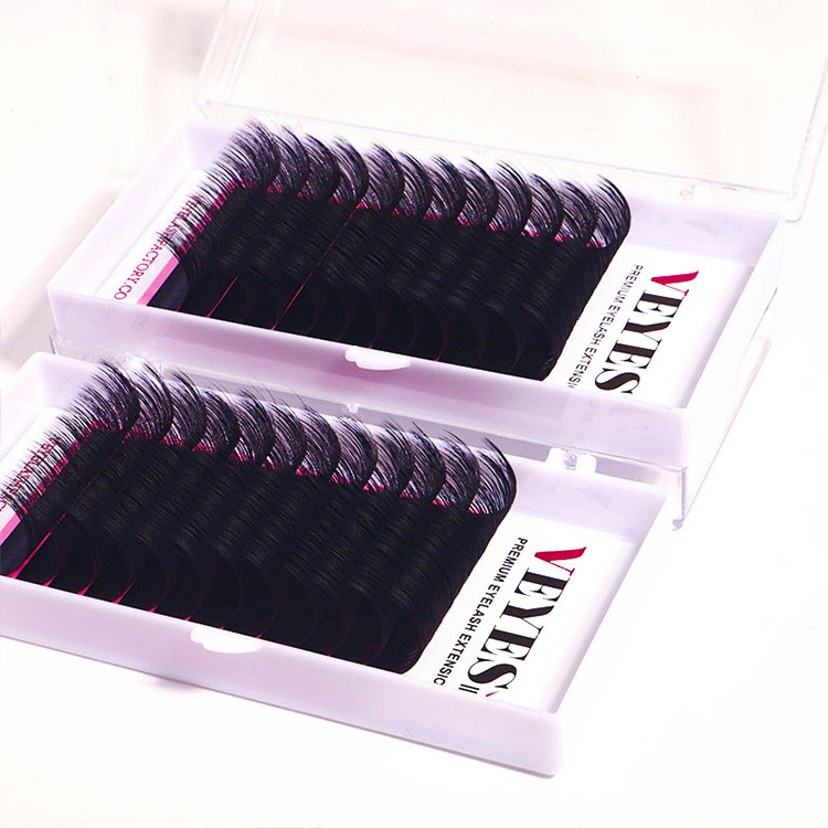 VEYES INC Classic Volume Lash Extensions 0.03-0.20 J/B/L/C/CC/D/DD Curl 5-25mm Mixed & Single Length Tray, Premium Silk Eyelashes, Professional Suppli