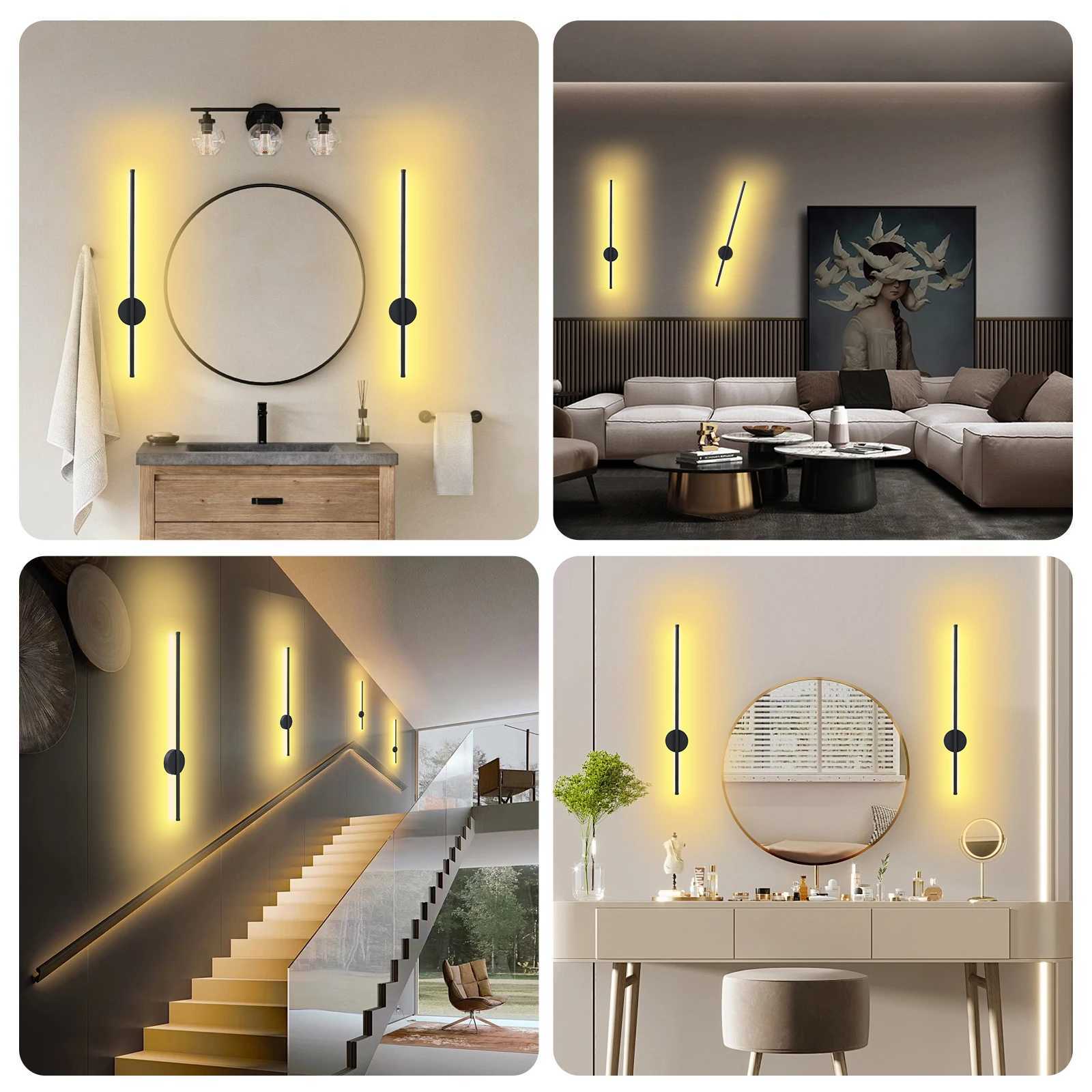 Rechargeable 50cm/80cm Wall Light Wireless LED Internal Wall Sconce Modern Beside Night Lamp for Bedroom Remote Control 1PCSXJ250526