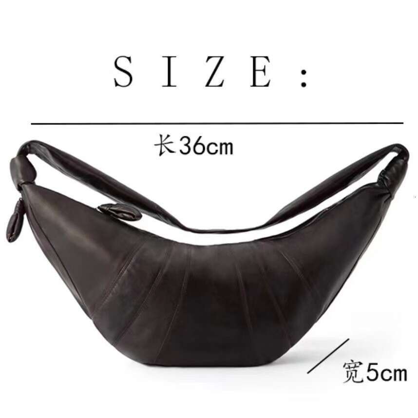 Croissant Sheepskin Single Shoulder Crossbody Chest Dumpling Niche Texture Genuine Leather Underarm Baguette Waist Bag