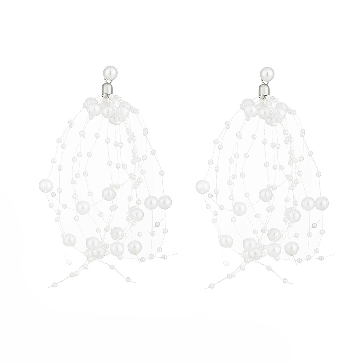 European and American Luxury Inspired Vintage Pearl Long Tassel Studs with a Celestial Style Fashion Necklace